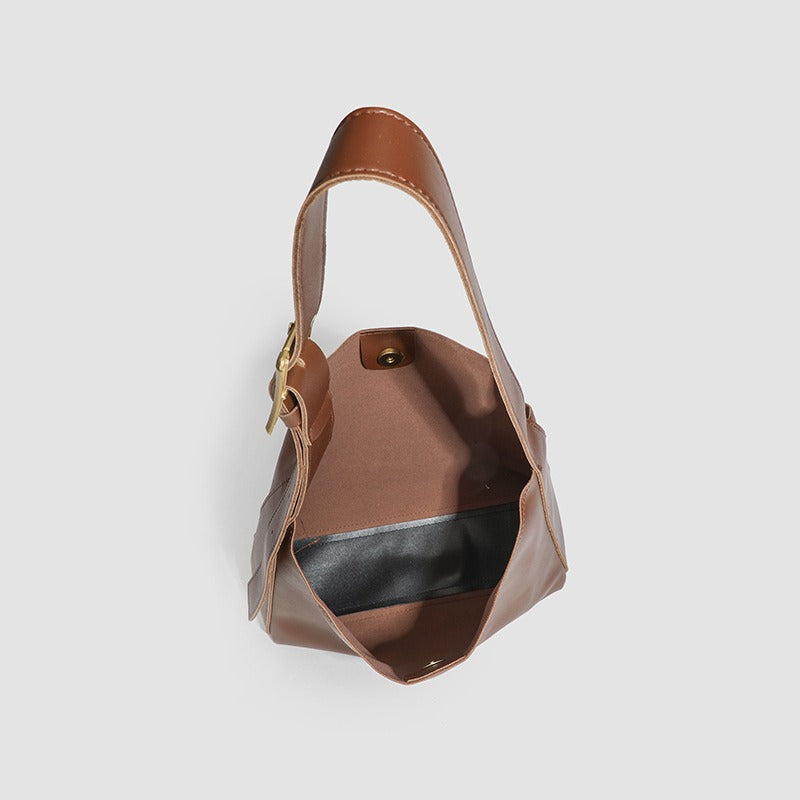 Retro Textured Maillard Tote Bag