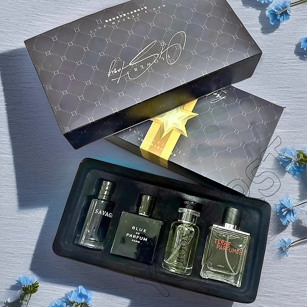 Profumi uomo, confezione regalo da 4 pezzi, set da 100 ml naturale fruttato