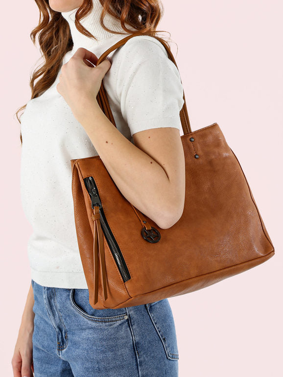 Solada Borsa donna in ecopelle con doppi manici