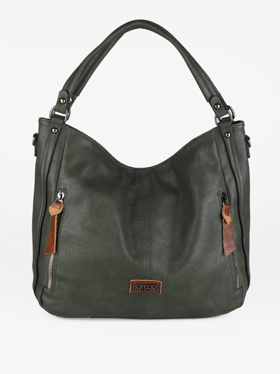 Coveri Collection Borsa donna modello hobo con zip
