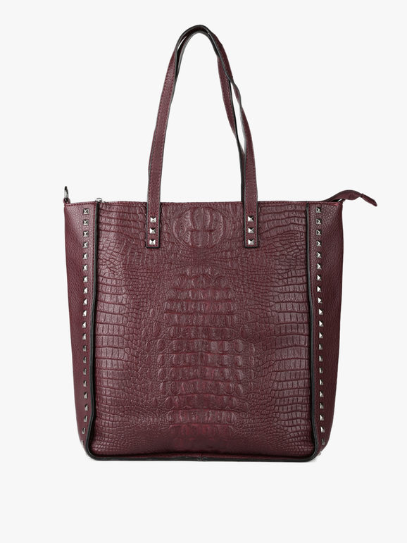 Borsa donna shopper con borchie